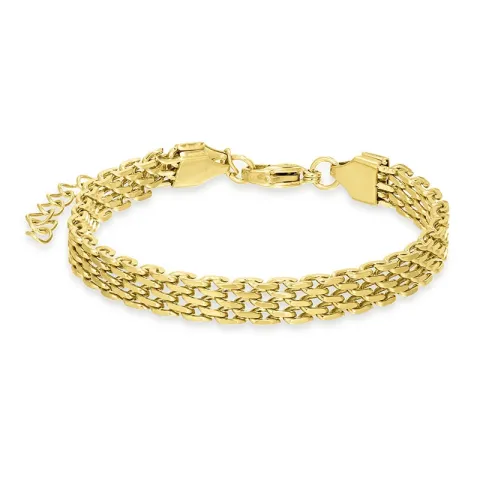 vattentät armband i förgyllt stål 16 cm  + 5 cm x 6 mm  - OCEANA