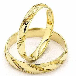 Vigselsringar i 14  karat guld - set