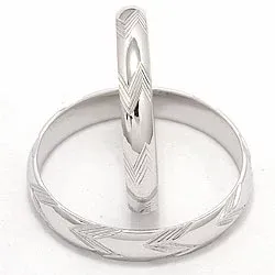 Vigselsringar i 14  karat vitguld - set