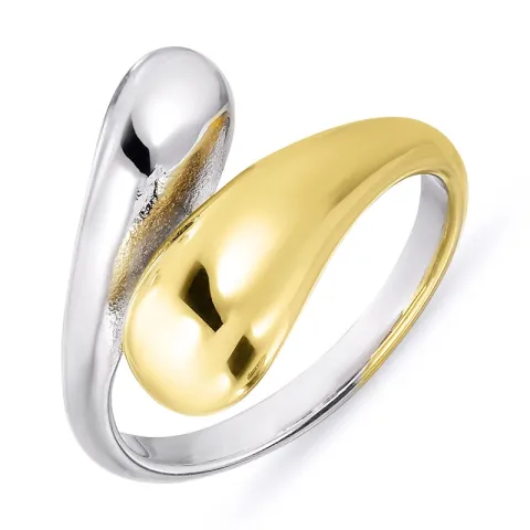 vattentät justerbar ring str. 54-58 i förgyllt stål - OCEANA