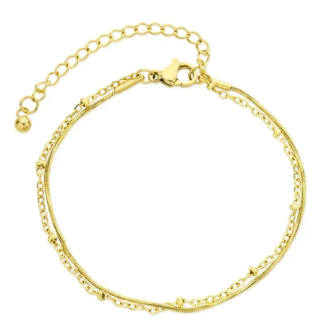 vattentät armband i förgyllt stål 16 cm + 5 cm x 3,0 mm  - OCEANA