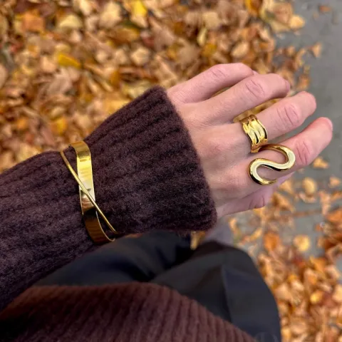 vattentät armring i förgyllt stål - OCEANA