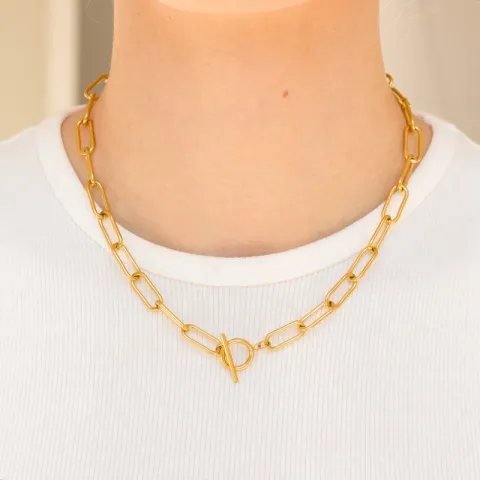 vattentät halsband i förgyllt stål  x 7 mm  - OCEANA