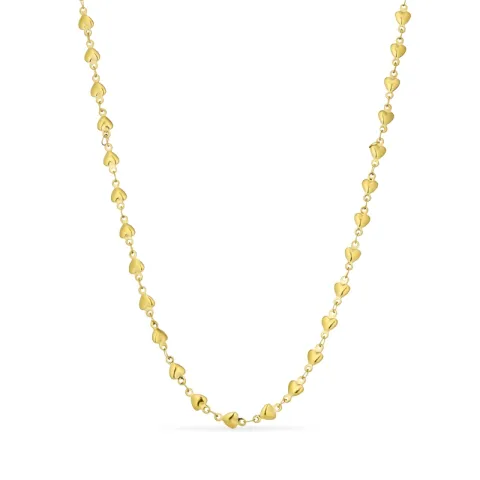 vattentät hjärta halsband i förgyllt stål - OCEANA