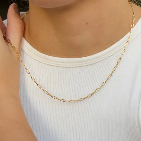vattentät halsband i förgyllt stål 45 cm x 2 mm  - OCEANA