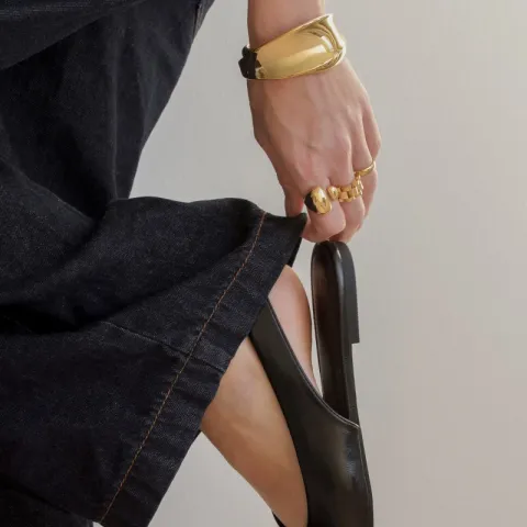 vattentät armring i förgyllt stål - OCEANA