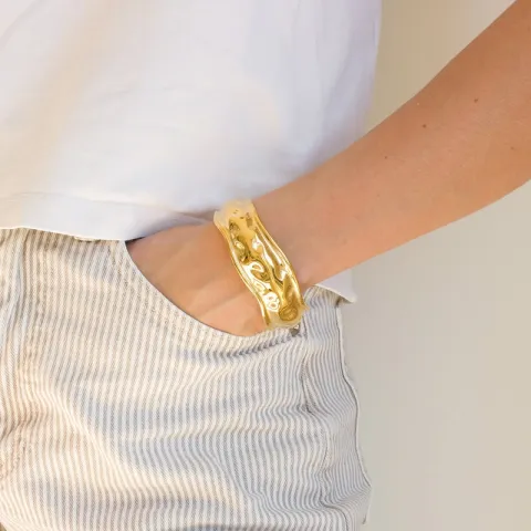 vattentät armring i förgyllt stål - OCEANA