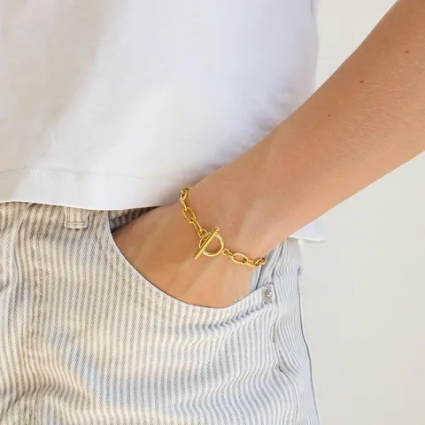 vattentät armband i förgyllt stål 17 cm x 5,9 mm  - OCEANA