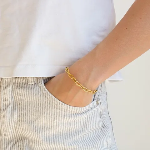 vattentät armband i förgyllt stål 17 cm x 5,9 mm  - OCEANA