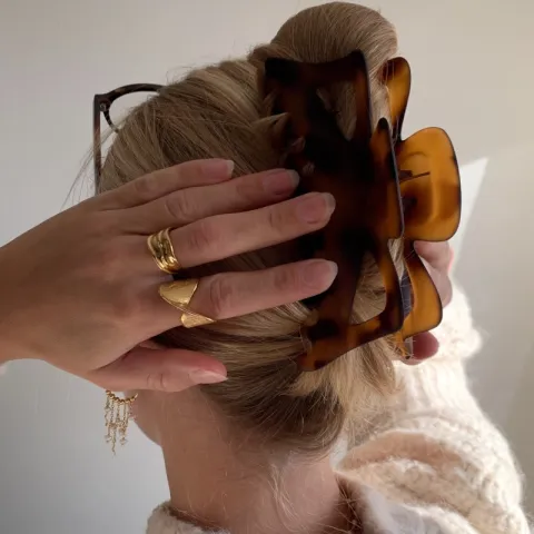 vattentät ring i förgyllt stål - OCEANA