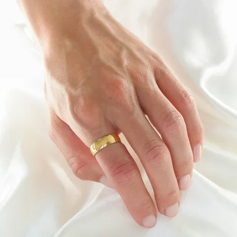 vattentät ring i förgyllt stål - OCEANA