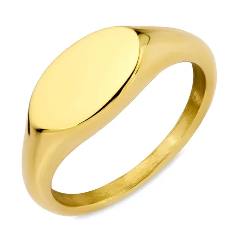 vattentät ring i förgyllt stål - OCEANA