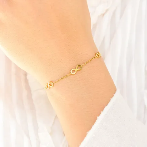 vattentät infinity armband i förgyllt stål - OCEANA