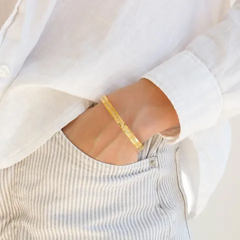 vattentät armring i förgyllt stål - OCEANA