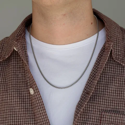 vattentät halsband i stål 55 cm x 3 mm  - OCEANA