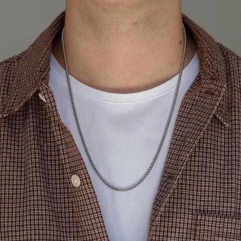 vattentät halsband i stål 60 cm x 3 mm  - OCEANA