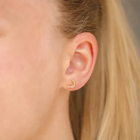 vattentät måne helix piercing i förgyllt stål - OCEANA
