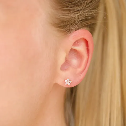 vattentät blommor helix piercing i förgyllt stål - OCEANA
