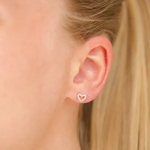 vattentät hjärta helix piercing i förgyllt stål - OCEANA