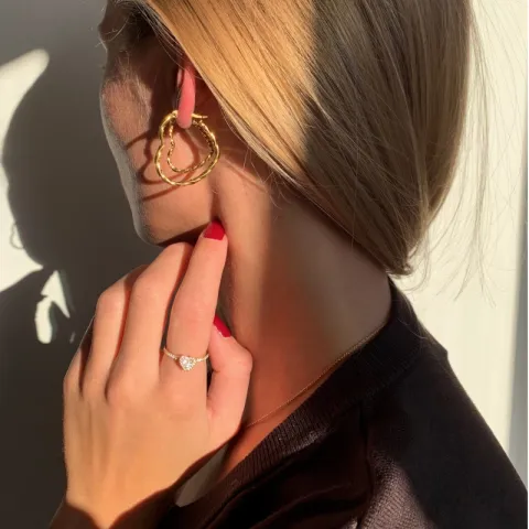 vattentät hjärta creol i förgyllt stål - OCEANA