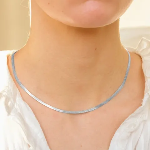 vattentät halsband i stål 40 + 5 cm x 3 mm  - OCEANA