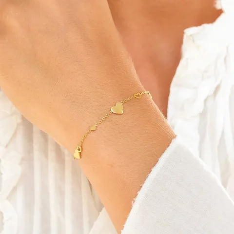 vattentät hjärta armband i förgyllt stål - OCEANA