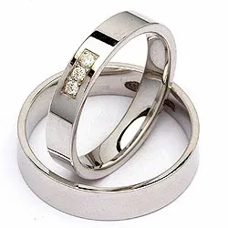 Vigselsringar i silver 0,060 ct