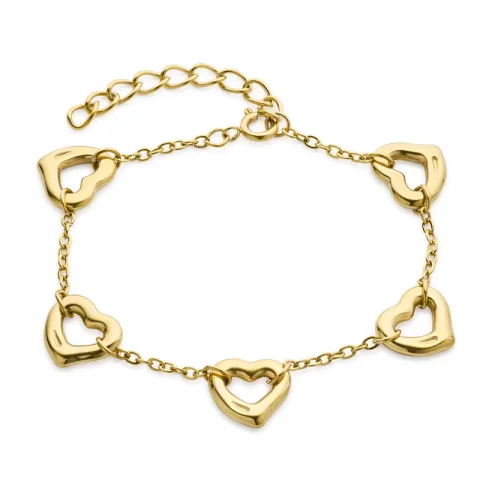 vattentät hjärta armband i förgyllt stål 16 + 4 cm x 11,0 mm  - OCEANA