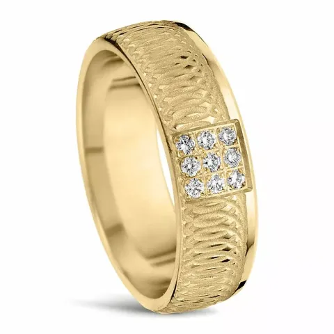 bred Damring i 14  karat guld 0,01 ct