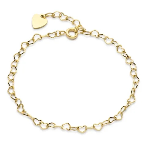 vattentät hjärta armband i förgyllt stål 20 cm x 3,4 mm  - OCEANA