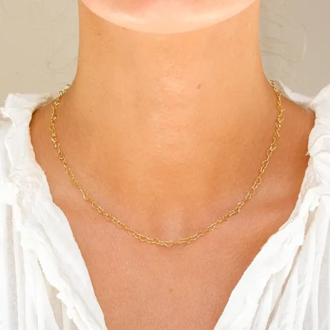 vattentät hjärta halsband i förgyllt stål - OCEANA