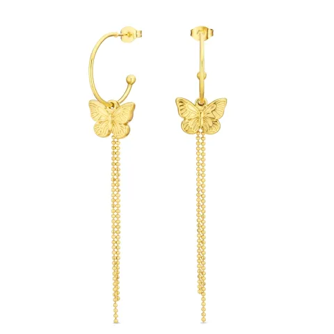 vattentät fjärilar örhängen i stål - OCEANA