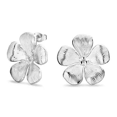 vattentät blommor örhängen i stål - OCEANA