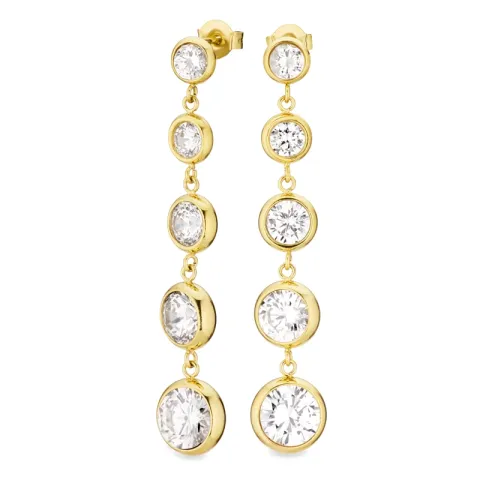 vattentät örhängen i förgyllt stål - OCEANA