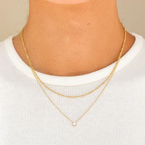 vattentät halsband i förgyllt stål - OCEANA