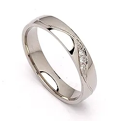 Vigselsring i palladium 0,036 ct