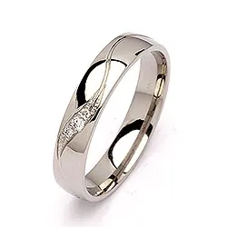 Vigselsring i palladium 0,036 ct