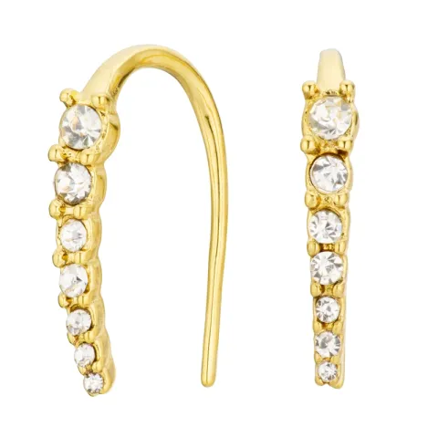 vattentät zirkon örhängen i förgyllt stål - OCEANA