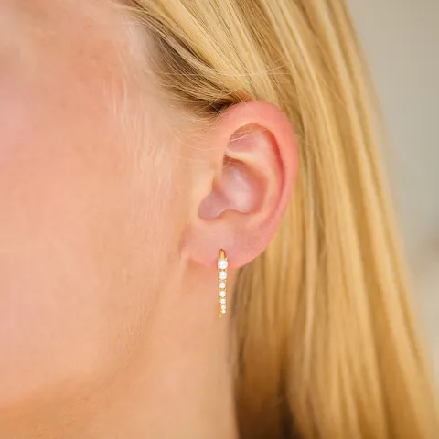 vattentät pärla örhängen i förgyllt stål - OCEANA