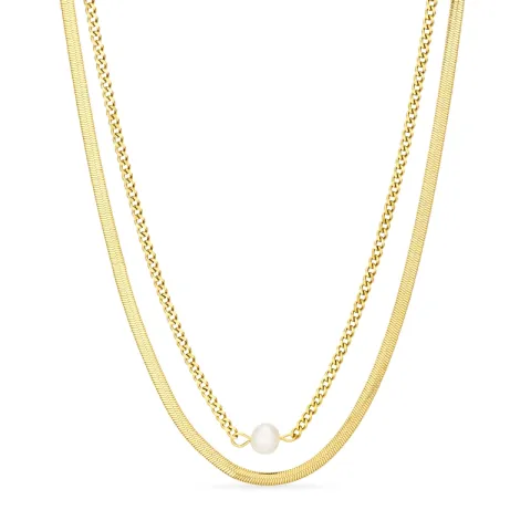 vattentät halsband i förgyllt stål - OCEANA