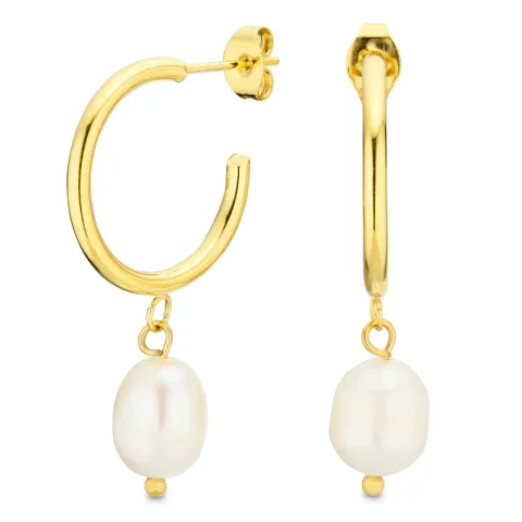 vattentät pärla halvcreol i förgyllt stål - OCEANA