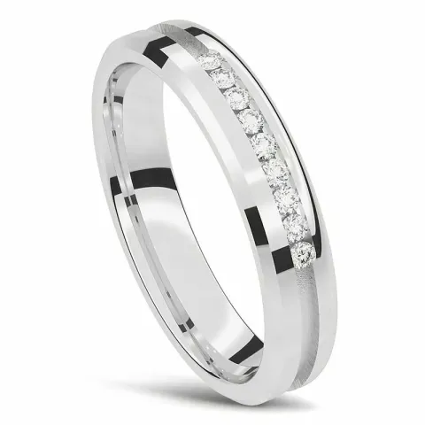 Damring i 14  karat vitguld 0,001 ct