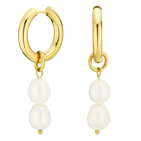 vattentät pärla creol i förgyllt stål - OCEANA