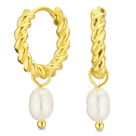 vattentät pärla creol i förgyllt stål - OCEANA