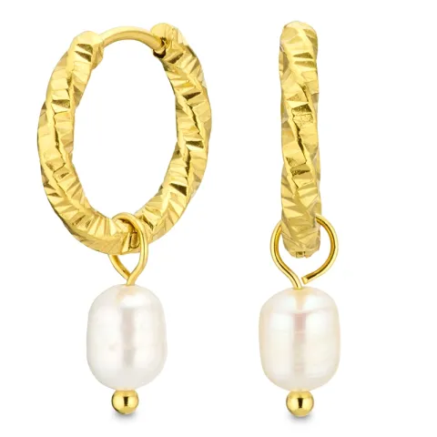 vattentät pärla creol i förgyllt stål - OCEANA