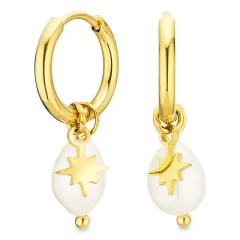 vattentät pärla creol i förgyllt stål - OCEANA