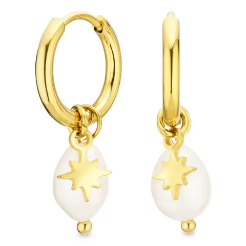 vattentät pärla creol i förgyllt stål - OCEANA