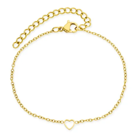 vattentät hjärta armband i förgyllt stål - OCEANA