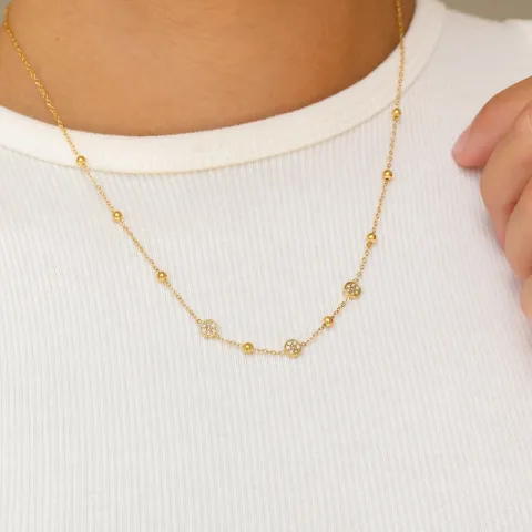 vattentät halsband i förgyllt stål - OCEANA