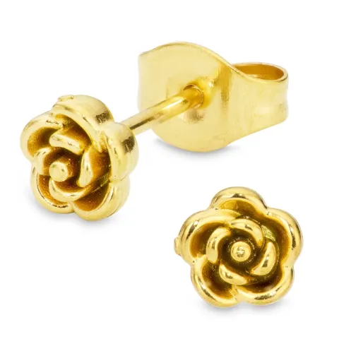 vattentät blommor örhängen i förgyllt stål - OCEANA